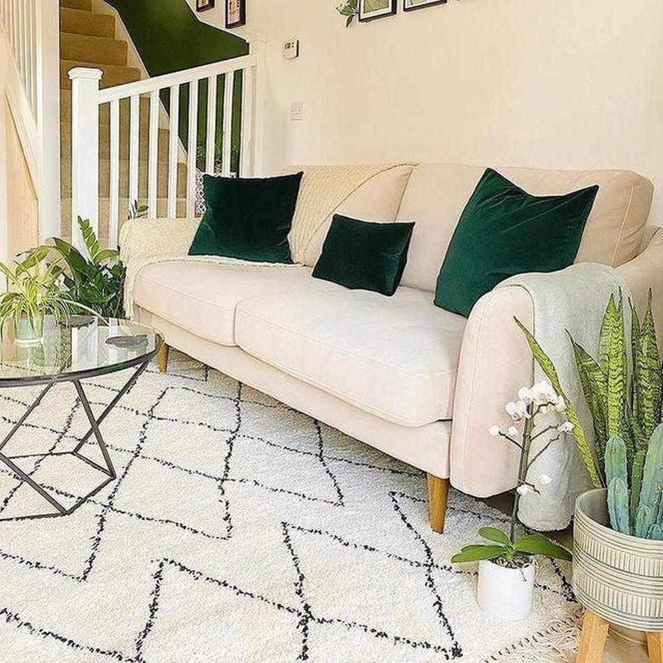 Boho 8280 White/Black Rug 060 x 230 cm Runner Lowest Price £74.00 | Rug ...