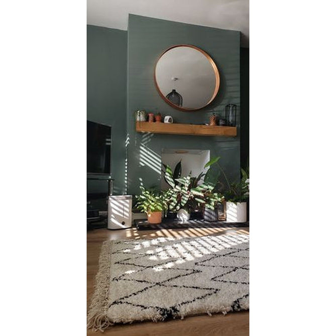 Boho 8280 Modern Moroccan Berber Soft Plush Shaggy White/Black Rug-Think Rugs-Rug Love - The Most Loved Rug Store