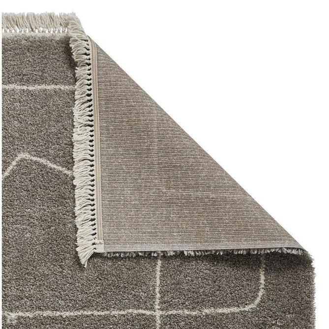 Boho A474 Modern Moroccan Berber Soft Plush Shaggy Grey/Cream Rug-Think Rugs-Rug Love - The Most Loved Rug Store