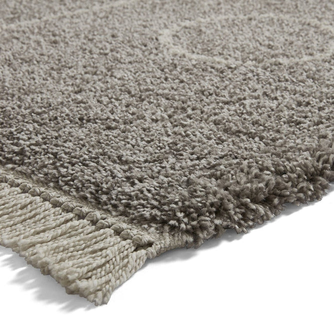 Boho A474 Modern Moroccan Berber Soft Plush Shaggy Grey/Cream Rug-Think Rugs-Rug Love - The Most Loved Rug Store