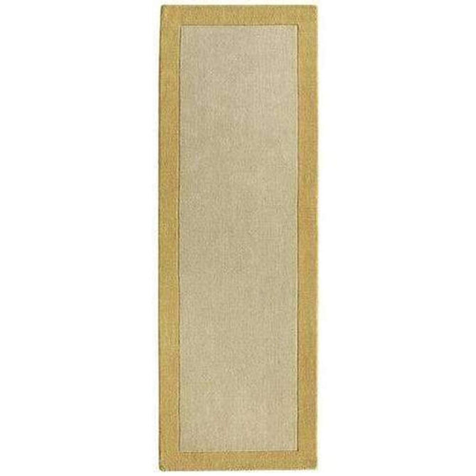Borders Modern Plain Contrast Border Hand-Woven Wool Warm Golden Beige/Golden Ochre Rug-Origins-Rug Love - The Most Loved Rug Store
