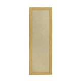 Borders Modern Plain Contrast Border Hand-Woven Wool Warm Golden Beige/Golden Ochre Runner