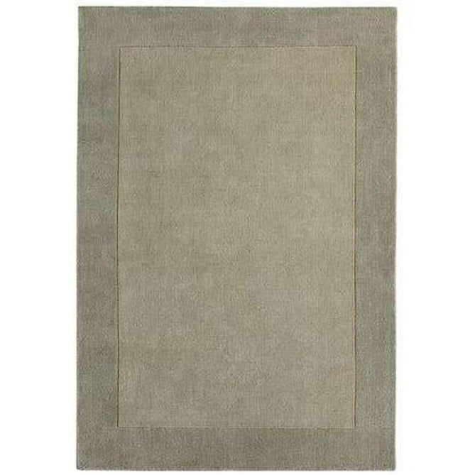 Borders Modern Plain Contrast Border Hand-Woven Wool Warm Taupe/Stone Grey Rug-Origins-Rug Love - The Most Loved Rug Store