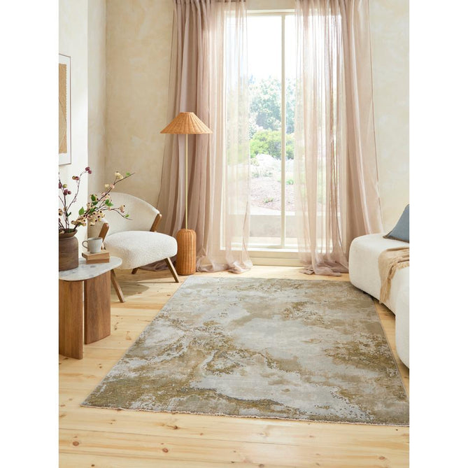 Brixton R66B Green/Cream Rug