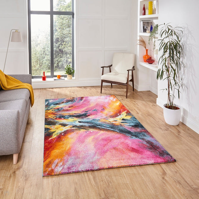 Brooklyn 13800 Modern Abstract Soft Carved Durable Short Pile Multicolour Rug-Think Rugs-Rug Love - The Most Loved Rug Store