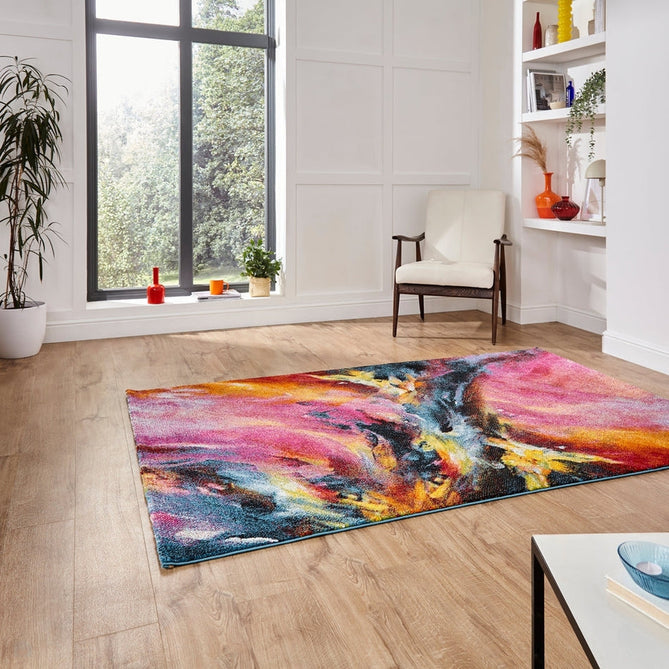 Brooklyn 13800 Modern Abstract Soft Carved Durable Short Pile Multicolour Rug-Think Rugs-Rug Love - The Most Loved Rug Store