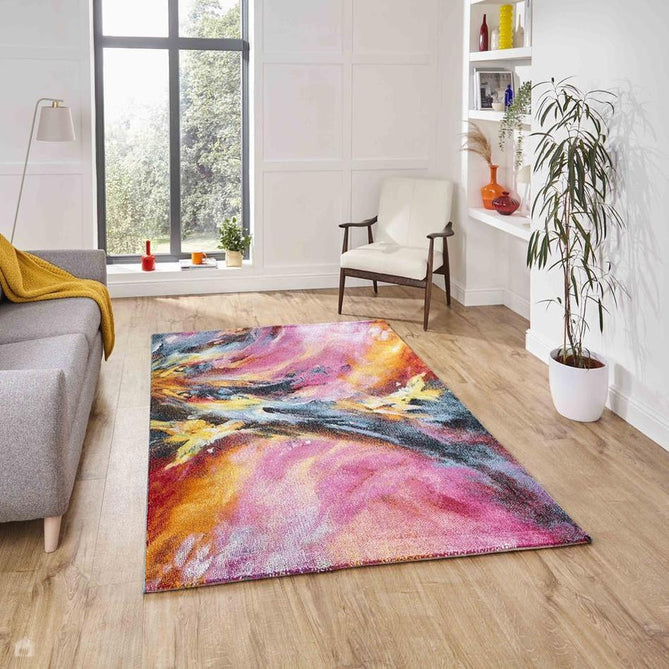 Brooklyn 13800 Modern Abstract Soft Carved Durable Short Pile Multicolour Rug-Think Rugs-Rug Love - The Most Loved Rug Store