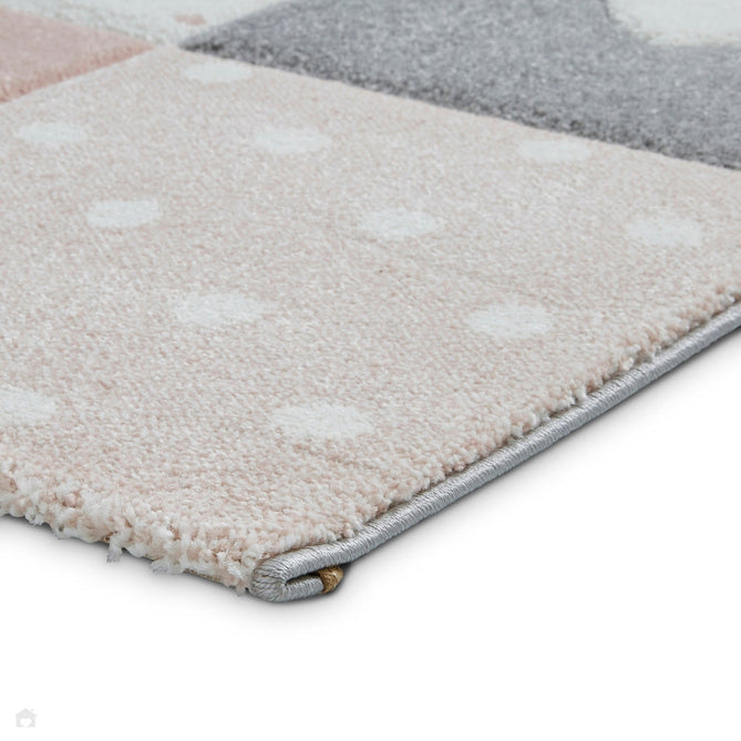 Brooklyn 20339 Kids Patchwork Soft Pink Rug-Think Rugs-Rug Love - The Most Loved Rug Store