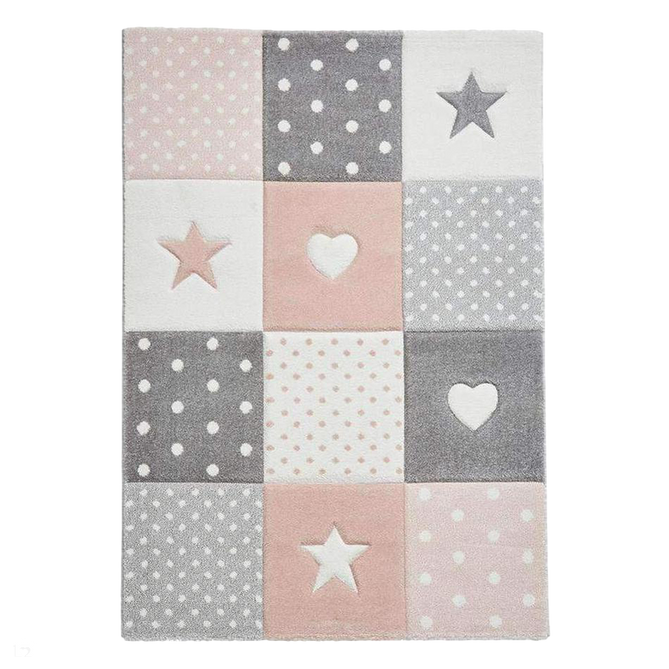 Brooklyn 20339 Kids Patchwork Soft Pink Rug-Think Rugs-Rug Love - The Most Loved Rug Store