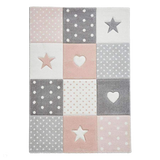 Brooklyn 20339 Kids Patchwork Soft Pink Rug