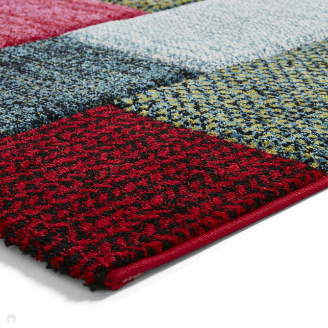 Brooklyn 21830 Modern Geometric Square Patchwork Blocks Soft Carved Durable Short Pile Multicolour Rug-Think Rugs-Rug Love - The Most Loved Rug Store