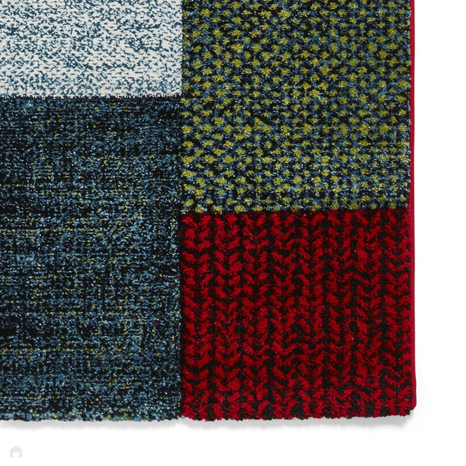 Brooklyn 21830 Modern Geometric Square Patchwork Blocks Soft Carved Durable Short Pile Multicolour Rug-Think Rugs-Rug Love - The Most Loved Rug Store