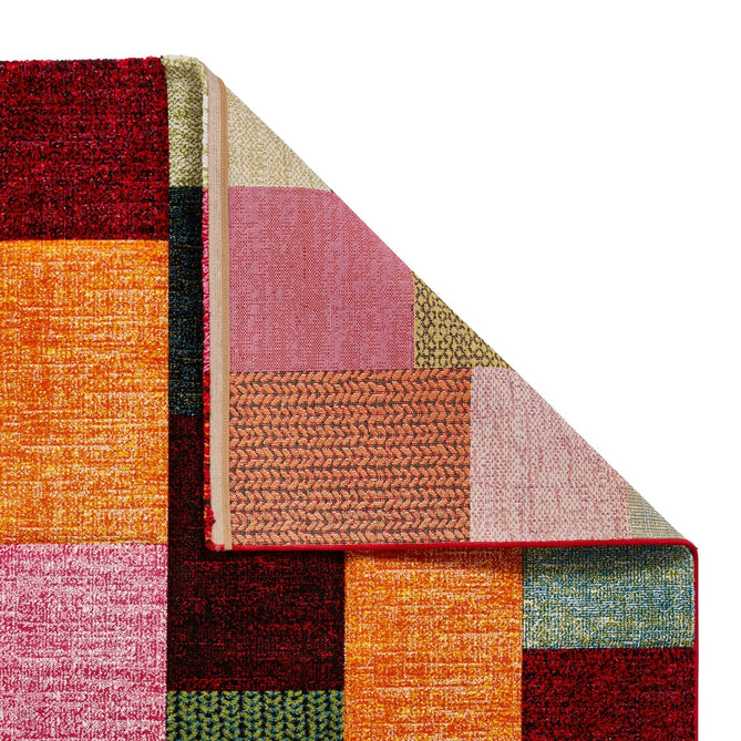 Brooklyn 21830 Modern Geometric Square Patchwork Blocks Soft Carved Durable Short Pile Multicolour Rug-Think Rugs-Rug Love - The Most Loved Rug Store