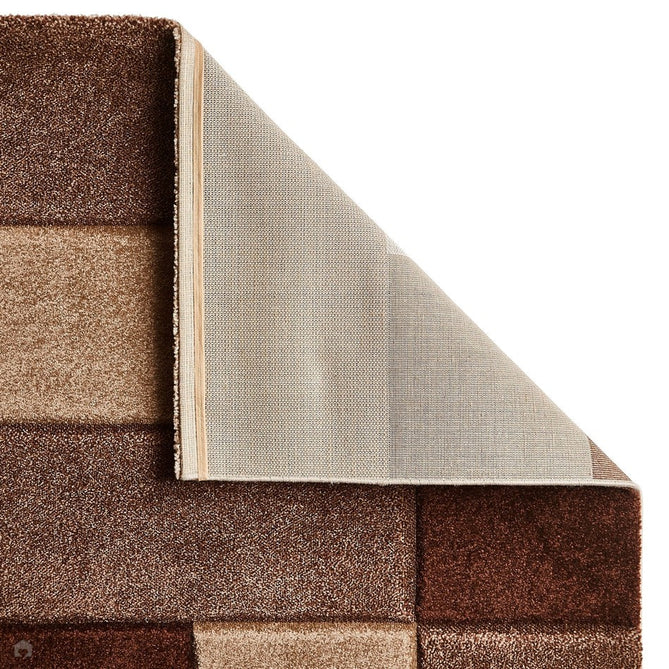 Brooklyn 646 Modern Geometric Tile Blocks Soft Hand-Carved Beige/Brown Rug-Think Rugs-Rug Love - The Most Loved Rug Store