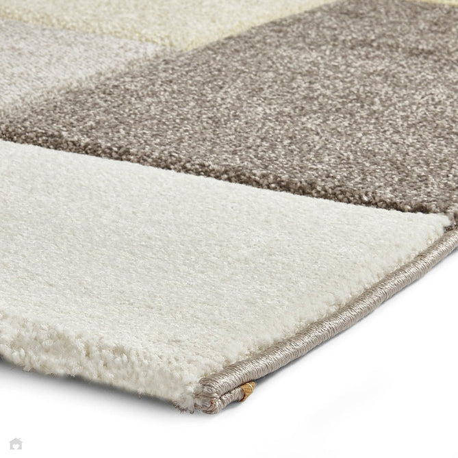 Brooklyn 646 Modern Geometric Tile Blocks Soft Hand-Carved Beige/Yellow/Cream Rug-Think Rugs-Rug Love - The Most Loved Rug Store
