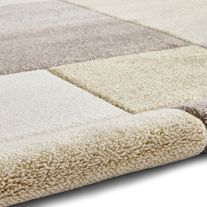 Brooklyn 646 Modern Geometric Tile Blocks Soft Hand-Carved Beige/Yellow/Cream Rug-Think Rugs-Rug Love - The Most Loved Rug Store
