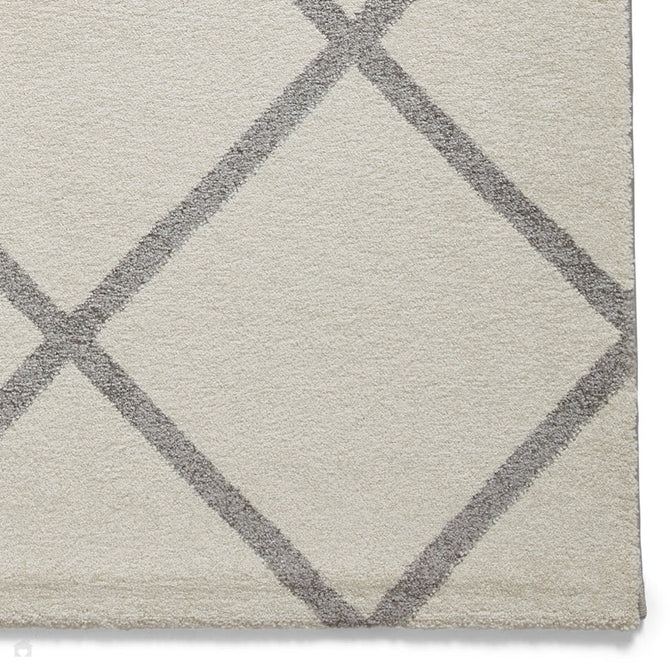 Brooklyn BRK35 Modern Geometric Diamond Soft Carved Durable Short Pile Cream/Grey Rug-Think Rugs-Rug Love - The Most Loved Rug Store