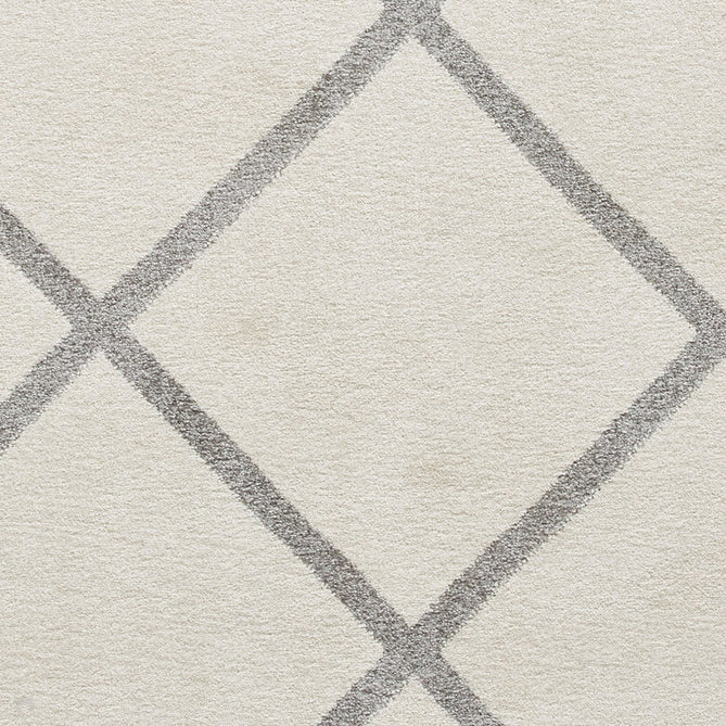 Brooklyn BRK35 Modern Geometric Diamond Soft Carved Durable Short Pile Cream/Grey Rug-Think Rugs-Rug Love - The Most Loved Rug Store