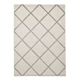 Brooklyn BRK35 Modern Geometric Diamond Soft Carved Durable Short Pile Cream/Grey Rug