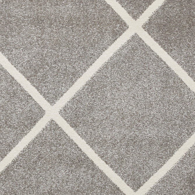 Brooklyn BRK35 Modern Geometric Diamond Soft Carved Durable Short Pile Grey/Cream Rug-Think Rugs-Rug Love - The Most Loved Rug Store