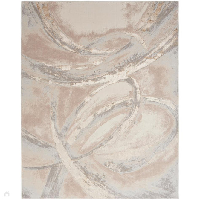 Brushstrokes BSK01 Beige/Grey Runner-Nourison-Rug Love - The Most Loved Rug Store