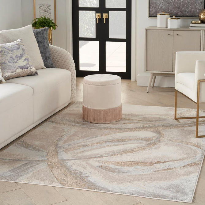 Brushstrokes BSK01 Beige/Grey Runner-Nourison-Rug Love - The Most Loved Rug Store