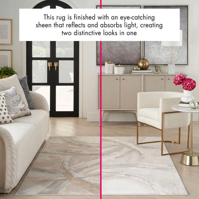 Brushstrokes BSK01 Beige/Grey Runner-Nourison-Rug Love - The Most Loved Rug Store