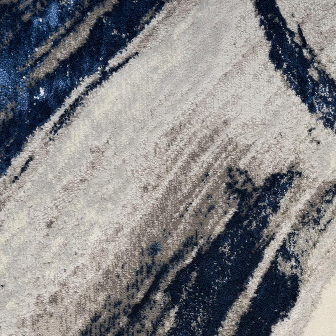 Brushstrokes BSK02 Grey/Navy Runner-Nourison-Rug Love - The Most Loved Rug Store