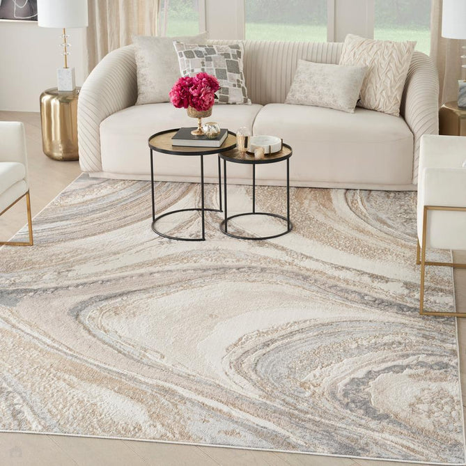 Brushstrokes BSK03 Cream/Grey Rug-Nourison-Rug Love - The Most Loved Rug Store