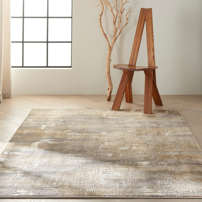 CK Rush CK951 Modern Crosshatched Linear Abstract Distressed Hi-Low Textured Low-Profile Short-Pile Grey/Beige/Charcoal/Taupe Rug-Calvin Klein-Rug Love - The Most Loved Rug Store