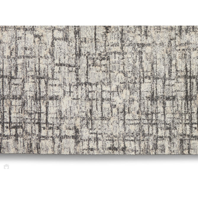 CK Rush CK952 Modern Crosshatched Linear Abstract Distressed Hi-Low Textured Low Flat-Pile Ivory/Grey Rug-Calvin Klein-Rug Love - The Most Loved Rug Store