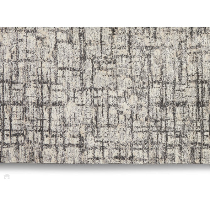 CK Rush CK952 Modern Crosshatched Linear Abstract Distressed Hi-Low Textured Low-Profile Short-Pile Ivory/Grey/Charcoal Rug-Calvin Klein-Rug Love - The Most Loved Rug Store