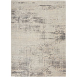 CK Rush CK953 Modern Crosshatched Linear Abstract Distressed Hi-Low Textured Low Flat-Pile Ivory/Beige Rug