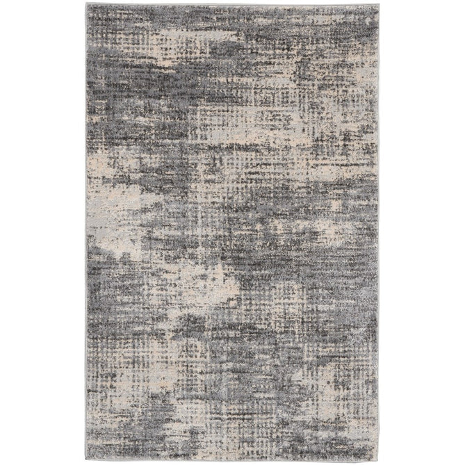 CK Rush CK953 Modern Crosshatched Linear Abstract Distressed Hi-Low Textured Low-Profile Short-Pile Grey/Beige/Ivory Rug-Calvin Klein-Rug Love - The Most Loved Rug Store