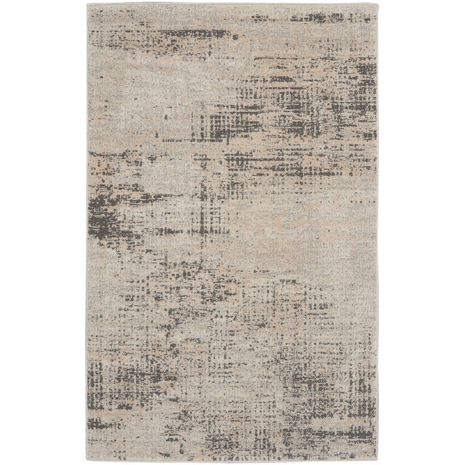 CK Rush CK953 Modern Crosshatched Linear Abstract Distressed Hi-Low Textured Low-Profile Short-Pile Ivory/Beige/Taupe/Grey Rug-Calvin Klein-Rug Love - The Most Loved Rug Store