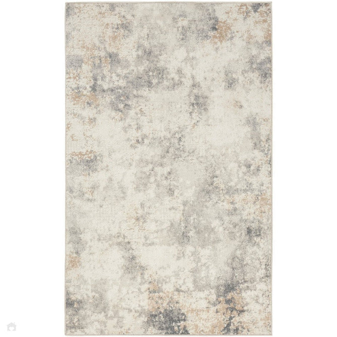 CK005 Enchanting ECH07 Modern Abstract Distressed Hi-Low Textured Low Flat-Pile Ivory/Grey Rug-Calvin Klein-Rug Love - The Most Loved Rug Store