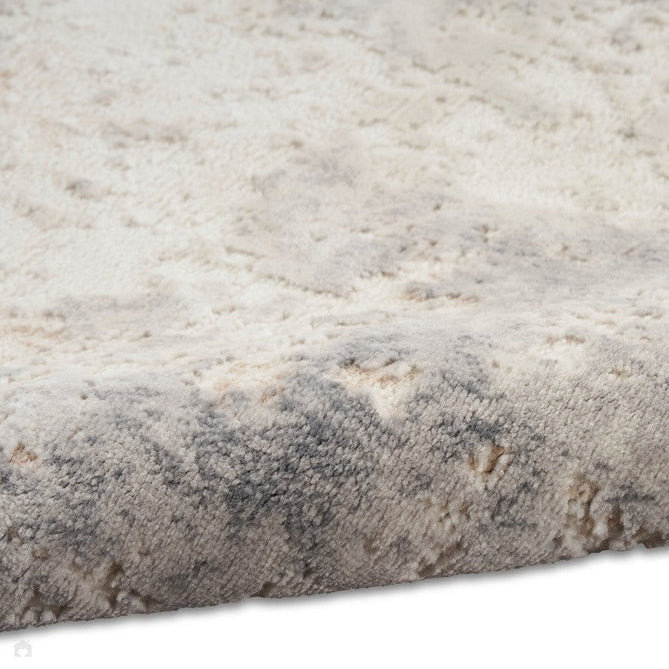 CK005 Enchanting ECH07 Modern Abstract Distressed Hi-Low Textured Low Flat-Pile Ivory/Grey Rug-Calvin Klein-Rug Love - The Most Loved Rug Store