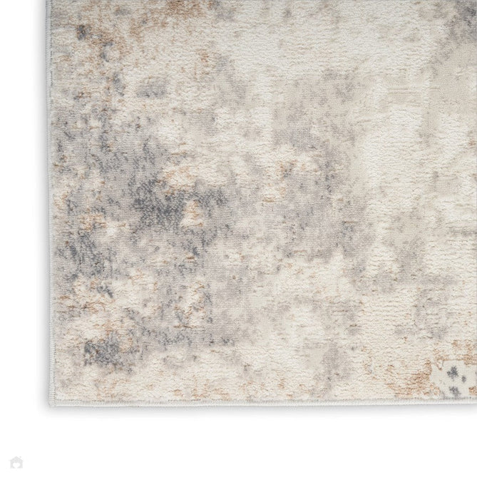 CK005 Enchanting ECH07 Modern Abstract Distressed Hi-Low Textured Low Flat-Pile Ivory/Grey Rug-Calvin Klein-Rug Love - The Most Loved Rug Store