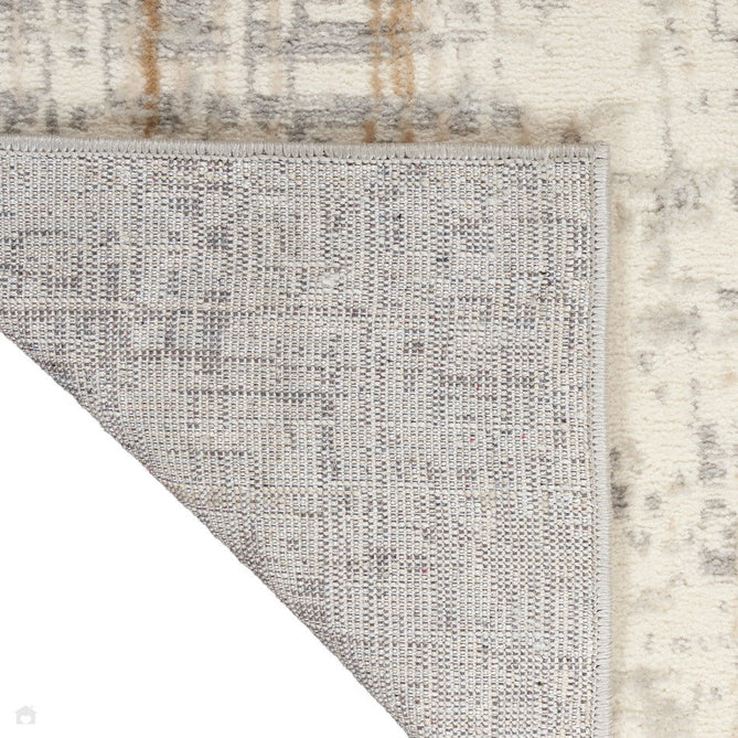 CK950 Rush CK955 Modern Abstract Distressed Hi-Low Textured Low-Profile Short-Pile Ivory/Grey/Beige Runner-Calvin Klein-Rug Love - The Most Loved Rug Store