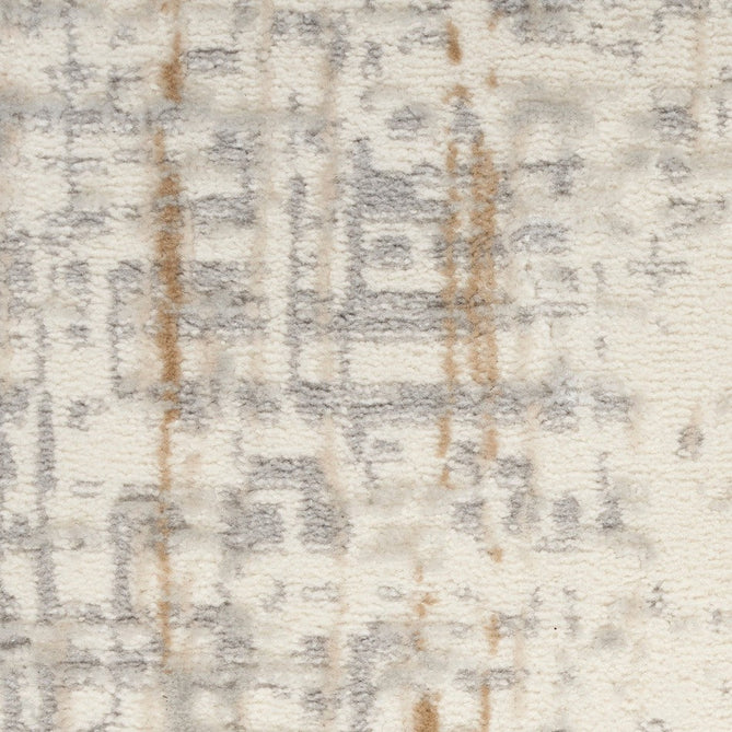 CK950 Rush CK955 Modern Abstract Distressed Hi-Low Textured Low-Profile Short-Pile Ivory/Grey/Beige Runner-Calvin Klein-Rug Love - The Most Loved Rug Store