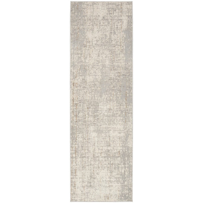 CK950 Rush CK955 Modern Abstract Distressed Hi-Low Textured Low-Profile Short-Pile Ivory/Grey/Beige Runner-Calvin Klein-Rug Love - The Most Loved Rug Store