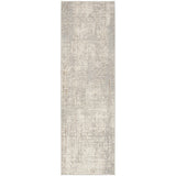 CK950 Rush CK955 Modern Abstract Distressed Hi-Low Textured Low-Profile Short-Pile Ivory/Grey/Beige Runner