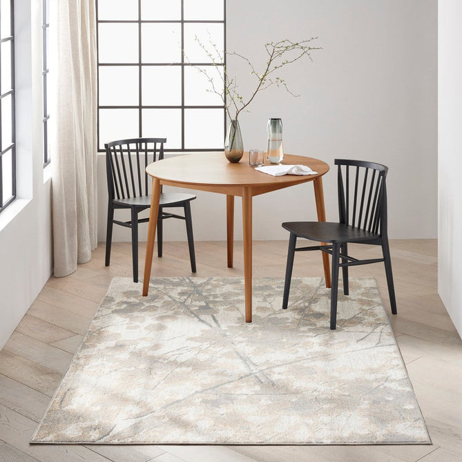 CK950 Rush CK957 Modern Abstract Distressed Hi-Low Textured Low-Profile Short-Pile Grey/Beige/Taupe/Blue Runner-Calvin Klein-Rug Love - The Most Loved Rug Store