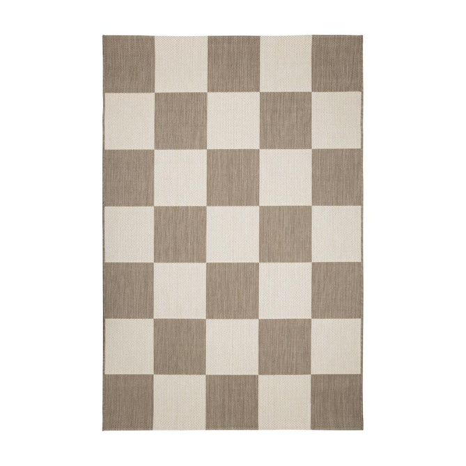 County Chequer Natural In-Outdoor Flatweave Runner