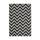 County Chevron Black In-Outdoor Flatweave Rug