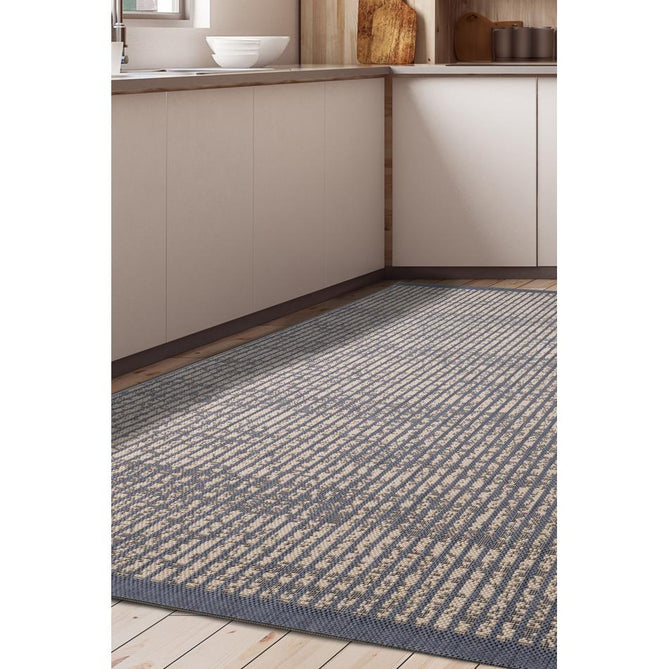 County Hatch Navy In-Outdoor Flatweave Runner