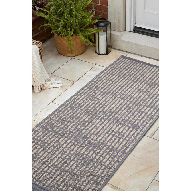 County Hatch Navy In-Outdoor Flatweave Runner