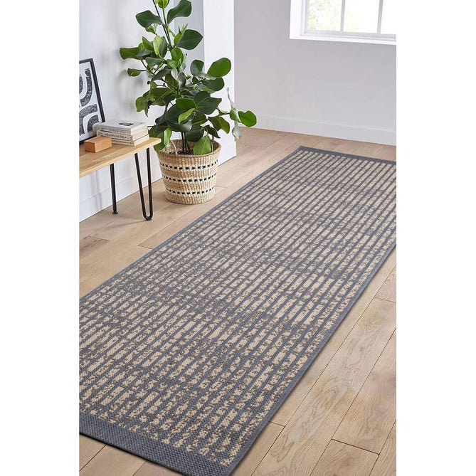County Hatch Navy In-Outdoor Flatweave Runner