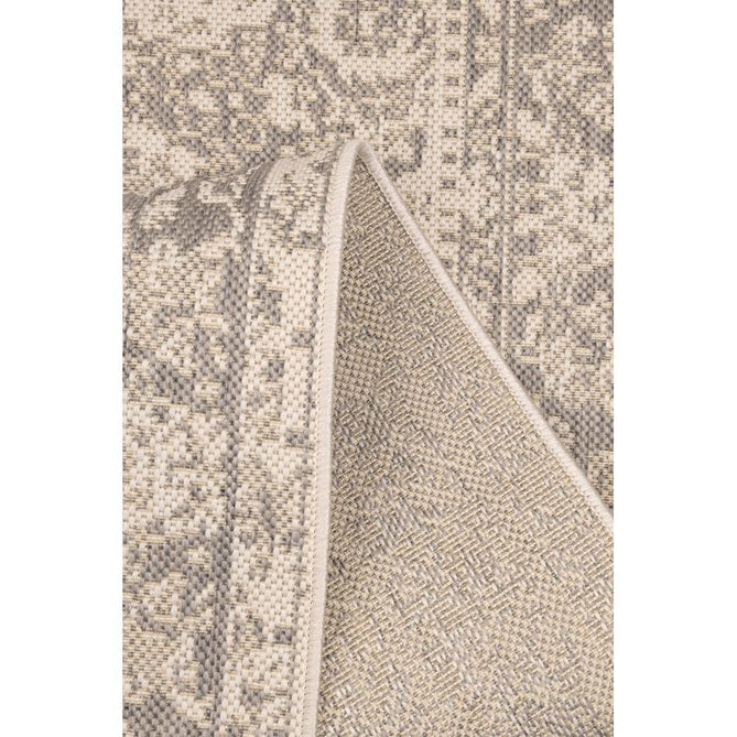 County Medallion Silver In-Outdoor Flatweave Runner