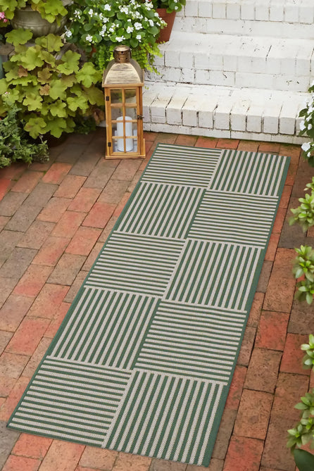 County Multi Stripe Green In-Outdoor Flatweave Rug-Melrose-Rug Love - The Most Loved Rug Store